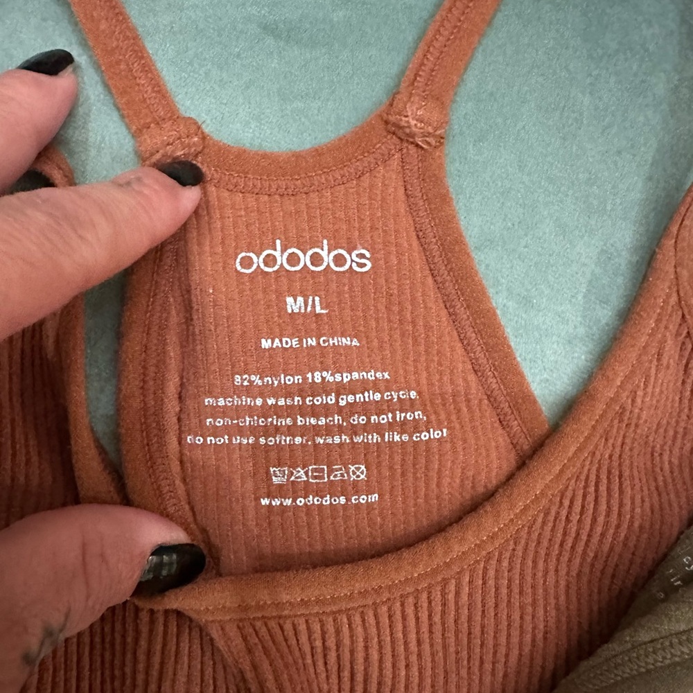 Ododos Rust Ribbed Tank Top - Picture 2 of 2